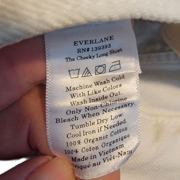 EVERLANE The Cheeky Long Short Shorts‎ White Denim 28 - Picture 9 of 10